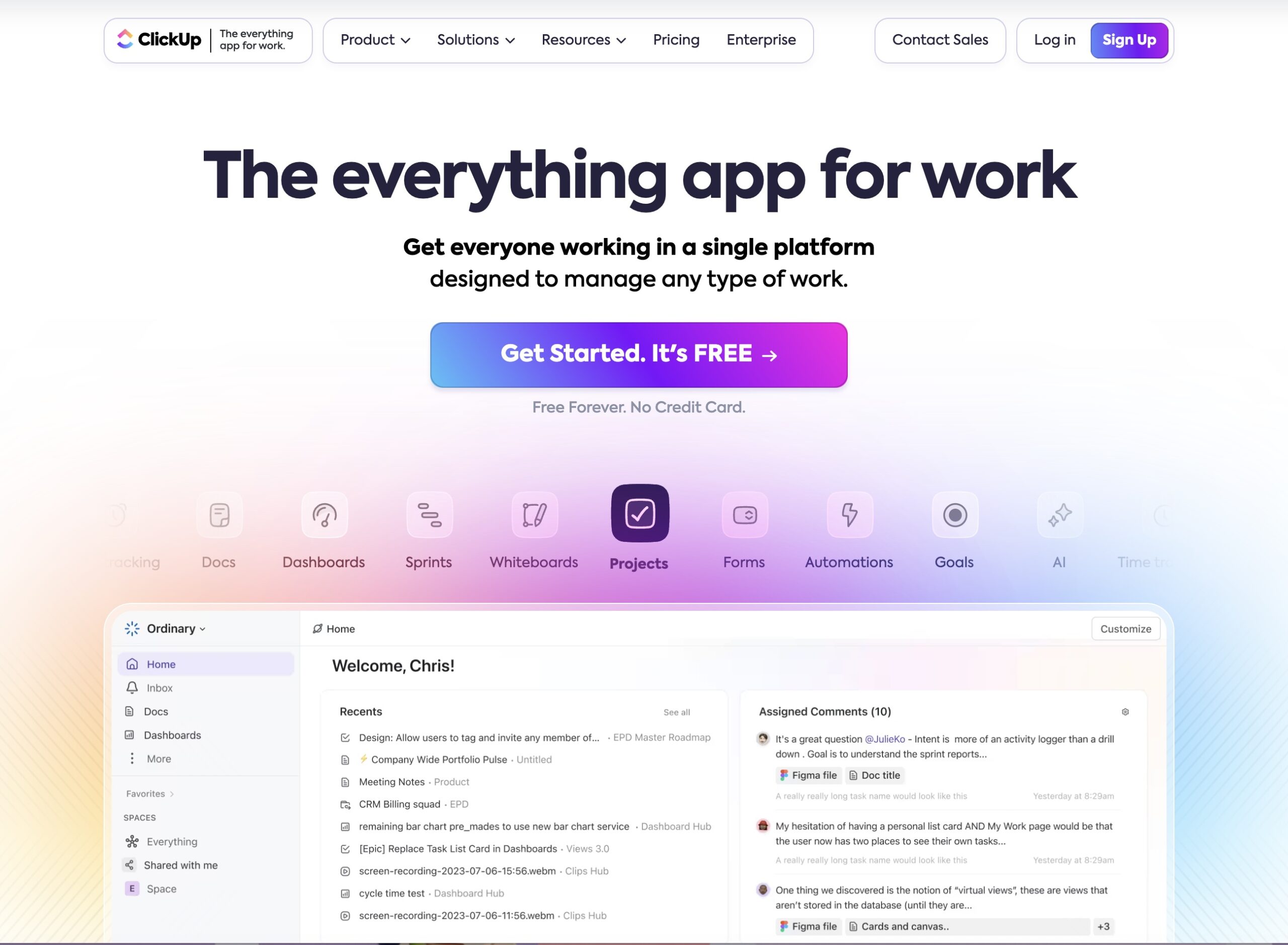 clickup 專案管理軟體