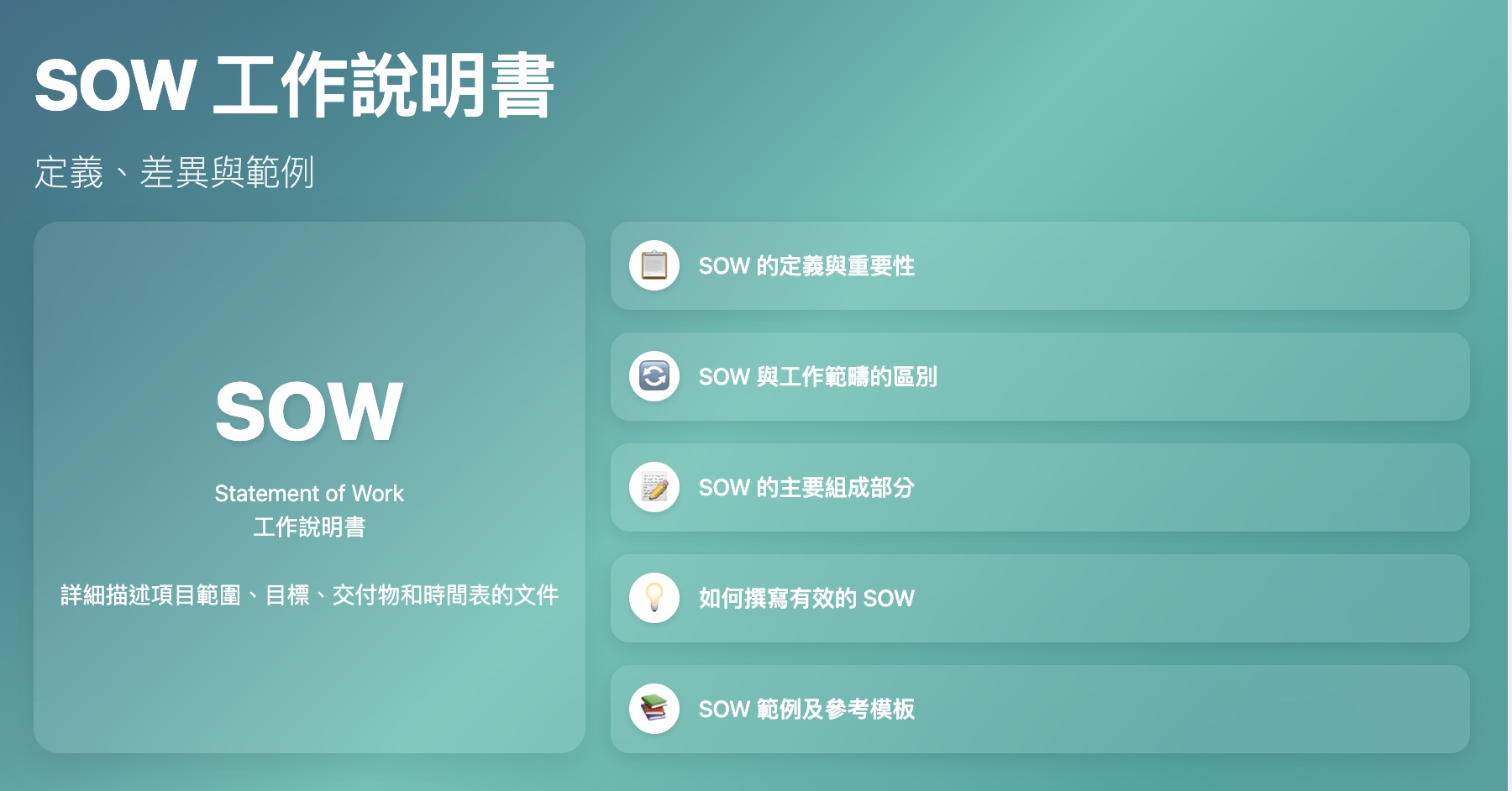sow-工作說明書-解釋