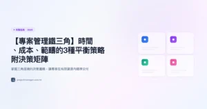 專案管理鐵三角 完整指南精選圖片