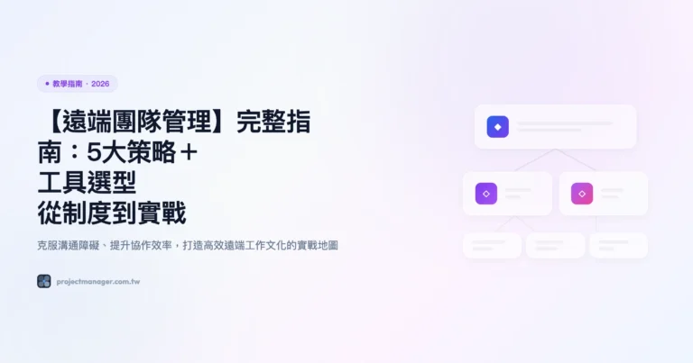 【遠端團隊管理】完整指南:5大策略+工具選型|從制度到實戰